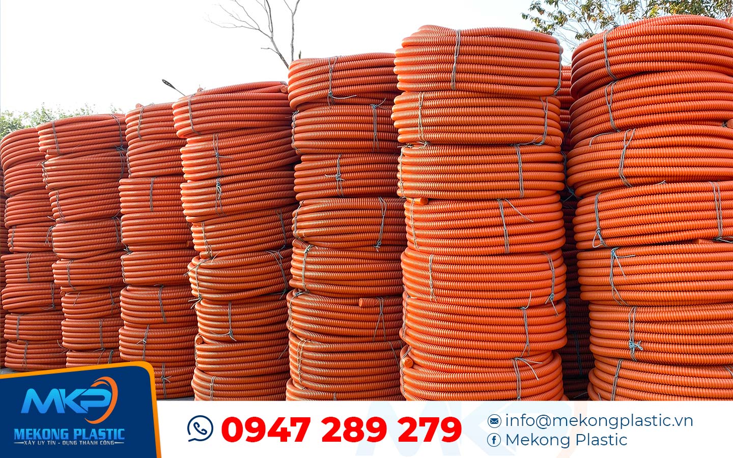 Ống nhựa xoắn luồn dây điện cho công trình xây dựng