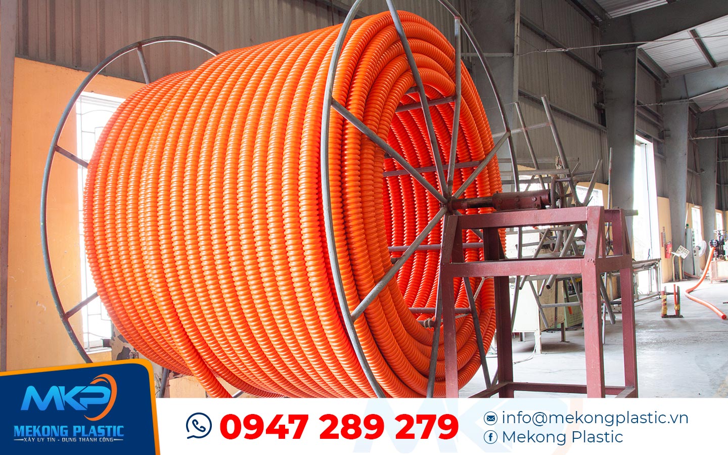 Ống nhựa gân HDPE xoắn luồn dây điện