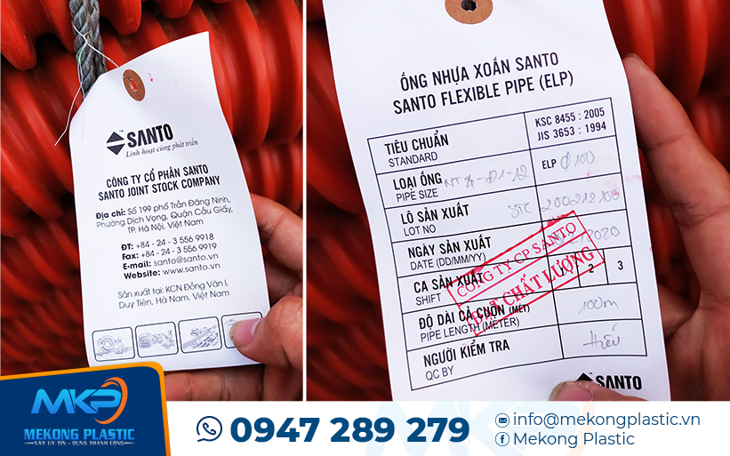 Ống nhựa gân xoắn HDPE SANTO 160/125 tại Bình Phước