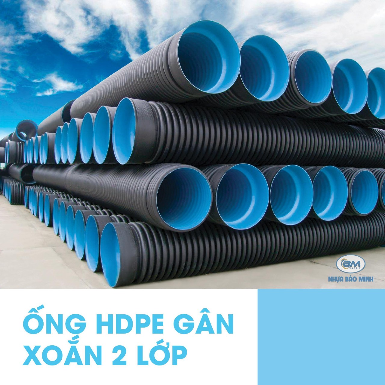 ống HDPE 2 vách thay thế cho ống bê tông tại Đắk Nông