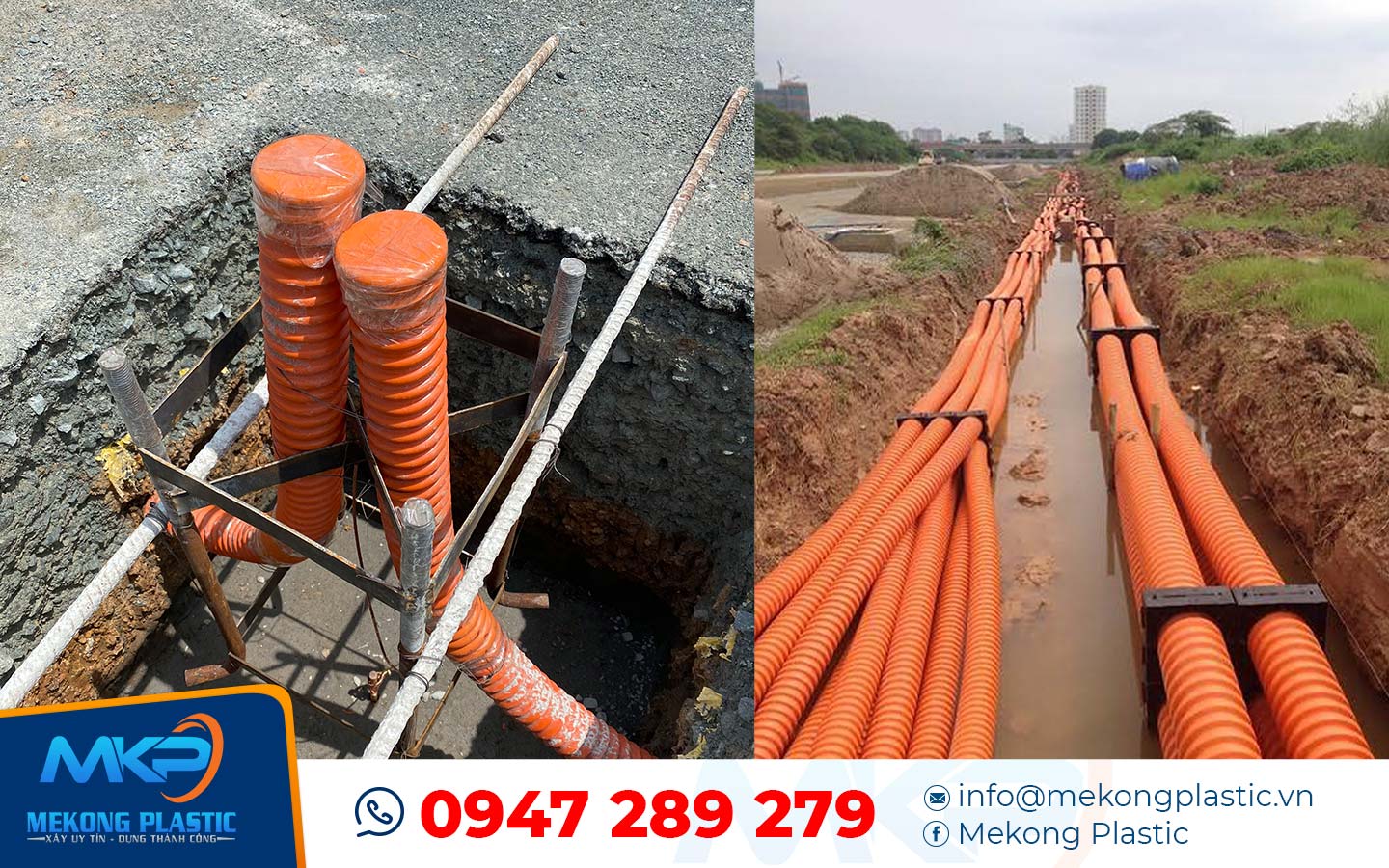 Tiêu chuẩn thi công cáp điện ngầm của ống nhựa xoắn luồn dây điện tại An Giang