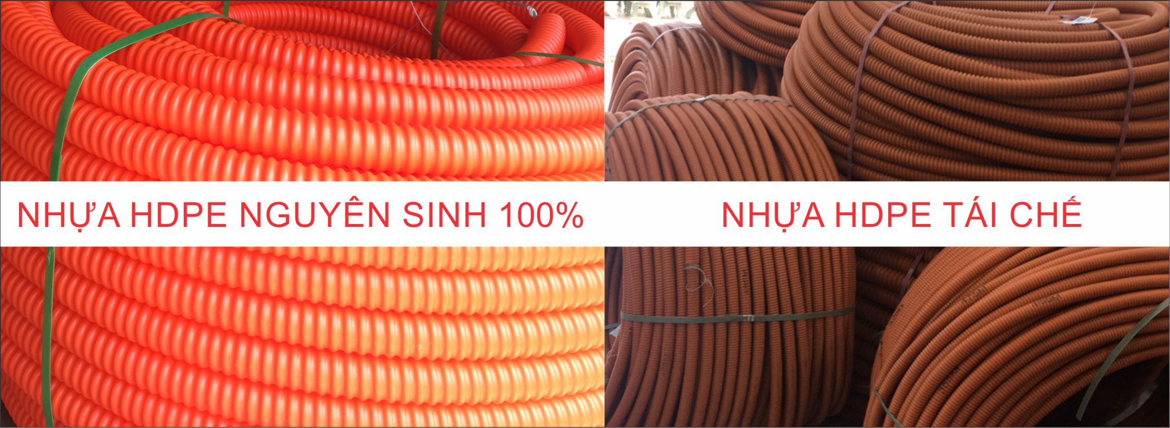 Cách phân biệt Ống nhựa xoắn HDPE cam chất lượng