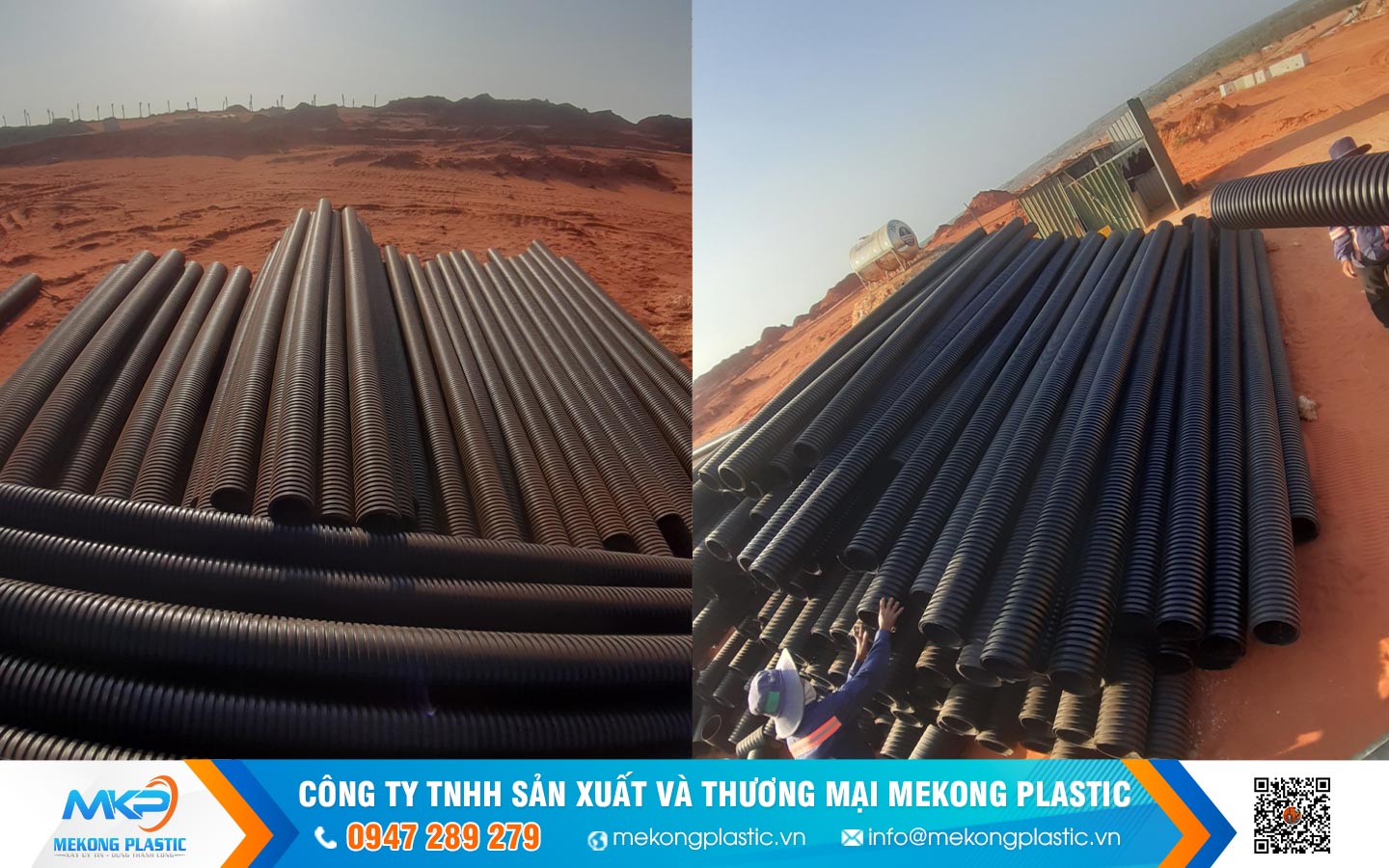 Cung cấp ống nhựa HDPE gân xoắn hai lớp và Phụ kiện Tại Hà Giang